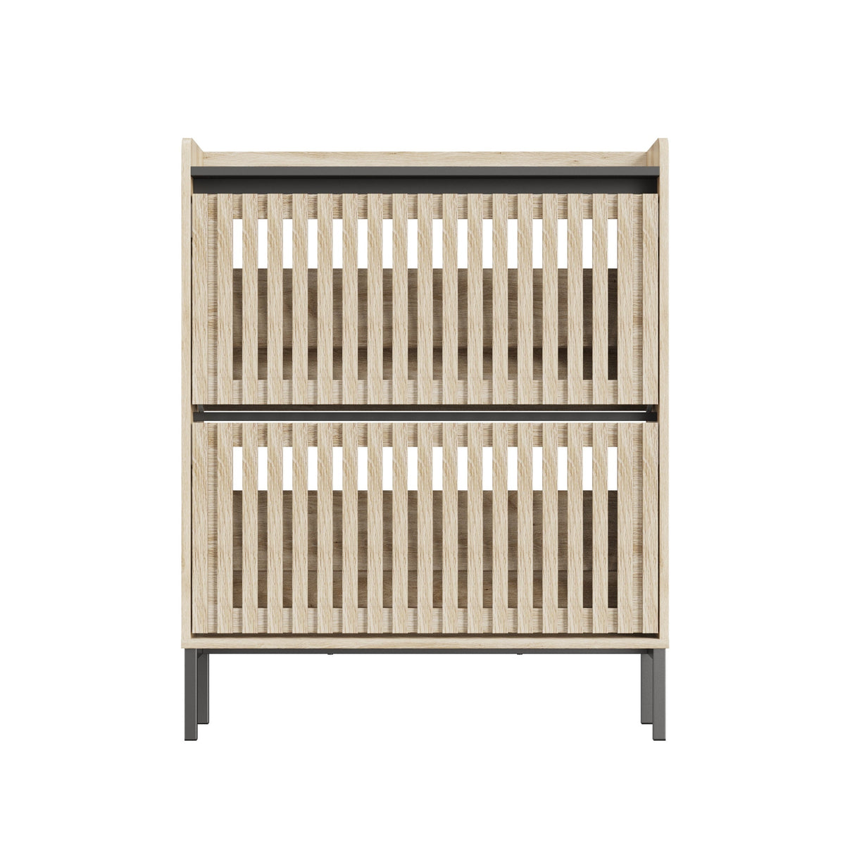 2-Tier Shoe Cabinet, Multi-layer Shoe Rack, Modern Minimalist Storage Cabinet for Entryway