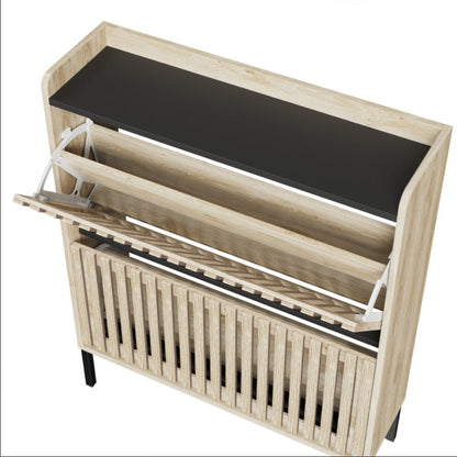 2-Tier Shoe Cabinet, Multi-layer Shoe Rack, Modern Minimalist Storage Cabinet for Entryway